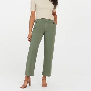 SPANX Stretch Twill Cropped Wide Leg Pant